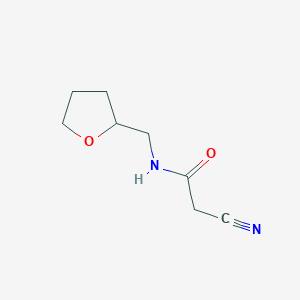 2-cyano-N-(tetrahydrofuran-2-ylmethyl)acetamide