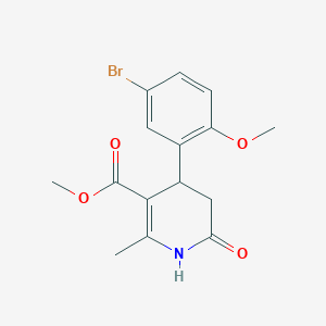 Methyl 4-(5-bromo-2-methoxyphenyl)-2-methyl-6-oxo-1,4,5,6-tetrahydropyridine-3-carboxylate