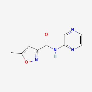 molecular formula C9H8N4O2 B1621139 5-methyl-N-pyrazin-2-yl-1,2-oxazole-3-carboxamide CAS No. 830341-31-6