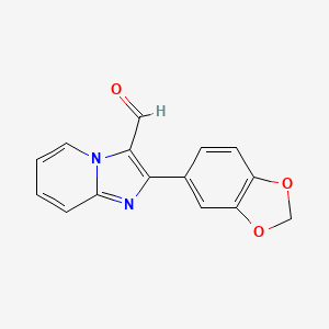 molecular formula C15H10N2O3 B1621142 2-Benzo[1,3]dioxol-5-yl-imidazo[1,2-a]pyridine-3-carbaldehyde CAS No. 842973-99-3