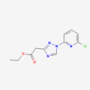 molecular formula C11H11ClN4O2 B1621145 Ethyl 2-[1-(6-chloropyridin-2-yl)-1,2,4-triazol-3-yl]acetate CAS No. 320419-39-4