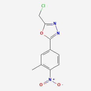 molecular formula C10H8ClN3O3 B1621159 2-(Chloromethyl)-5-(3-methyl-4-nitrophenyl)-1,3,4-oxadiazole CAS No. 298187-48-1