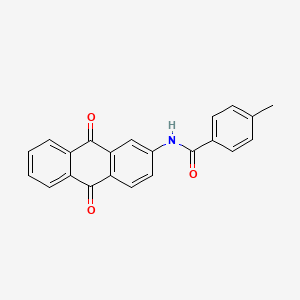 molecular formula C22H15NO3 B1621184 N-(9,10-dioxoanthracen-2-yl)-4-methylbenzamide CAS No. 6250-49-3