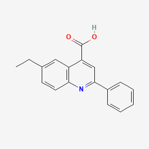 molecular formula C18H15NO2 B1621190 6-Ethyl-2-phenylquinoline-4-carboxylic acid CAS No. 436091-45-1