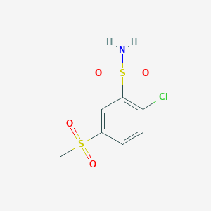 molecular formula C7H8ClNO4S2 B1621191 2-氯-5-甲磺酰基苯磺酰胺 CAS No. 3544-47-6