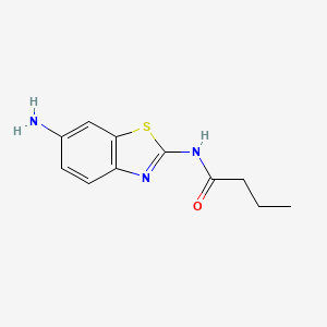 molecular formula C11H13N3OS B1621193 N-(6-amino-1,3-benzothiazol-2-yl)butanamide CAS No. 833430-30-1