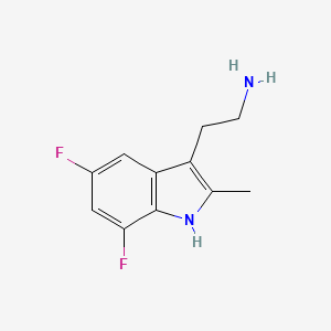 molecular formula C11H12F2N2 B1621195 2-(5,7-二氟-2-甲基-1H-吲哚-3-基)乙胺 CAS No. 383145-87-7