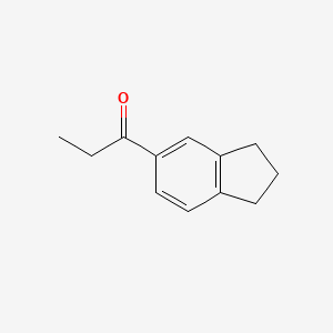 molecular formula C12H14O B1621198 1-(2,3-dihydro-1H-inden-5-yl)-1-propanone CAS No. 63998-49-2