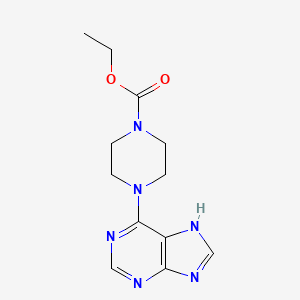 molecular formula C12H16N6O2 B1621214 Ethyl 4-(1H-purin-6-yl)piperazine-1-carboxylate CAS No. 84806-94-0