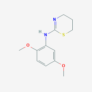 molecular formula C12H16N2O2S B1621220 N-(2,5-dimethoxyphenyl)-5,6-dihydro-4H-1,3-thiazin-2-amine CAS No. 91557-66-3