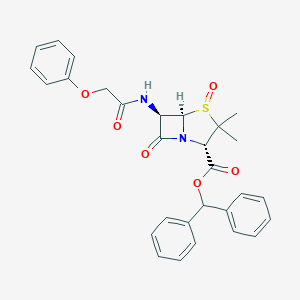 molecular formula C29H28N2O6S B162123 Benzhydryl penicillin V sulfoxide CAS No. 10209-09-3