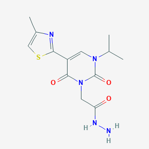 2-(3-Isopropyl-5-(4-methylthiazol-2-yl)-2,6-dioxo-2,3-dihydropyrimidin-1(6H)-yl)acetohydrazide