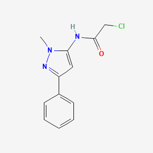 molecular formula C12H12ClN3O B1621238 N1-(1-Methyl-3-phenyl-1H-pyrazol-5-yl)-2-chloroacetamide CAS No. 306935-25-1