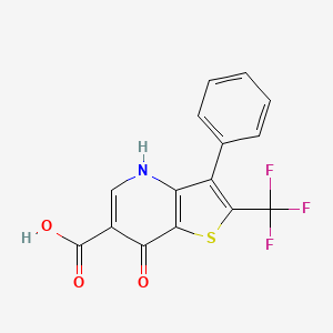 7-Oxo-3-phenyl-2-(trifluoromethyl)-4,7-dihydrothieno[3,2-b]pyridine-6-carboxylic acid