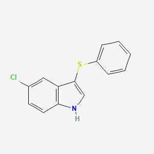 molecular formula C14H10ClNS B1621256 5-Chloro-3-(phenylthio)-indole CAS No. 227803-35-2