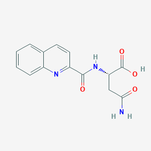 molecular formula C14H13N3O4 B162126 N-(2-Quinolylcarbonyl)-L-asparagine CAS No. 136465-98-0