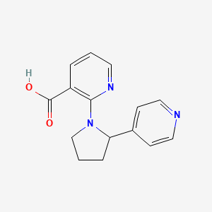 2-[2-(Pyridin-4-yl)pyrrolidin-1-yl]pyridine-3-carboxylic acid