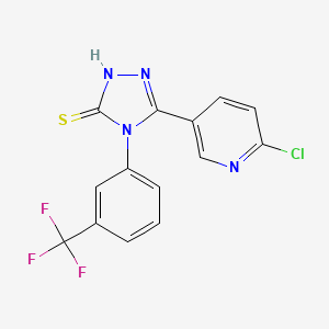 5-(6-Chloro-3-pyridyl)-4-[3-(trifluoromethyl)phenyl]-4h-1,2,4-triazole-3-thiol