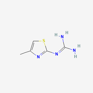 molecular formula C5H8N4S B1621282 N-(4-methyl-1,3-thiazol-2-yl)guanidine CAS No. 7120-01-6