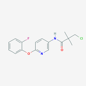 molecular formula C16H16ClFN2O2 B1621293 N1-[6-(2-Fluorophenoxy)-3-Pyridyl]-3-Chloro-2,2-Dimethylpropanamide CAS No. 243963-22-6