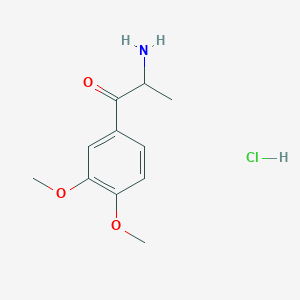 molecular formula C11H16ClNO3 B016213 2-Amino-3',4'-dimethoxypropiophenone hydrochloride CAS No. 90253-98-8