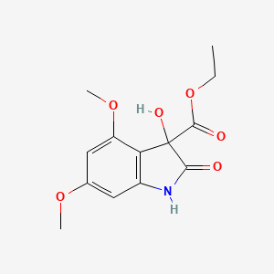 molecular formula C13H15NO6 B1621300 Ethyl 3-hydroxy-4,6-dimethoxy-2-oxoindoline-3-carboxylate CAS No. 23659-85-0