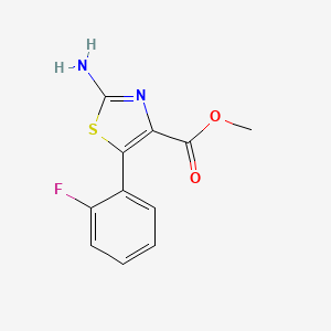 molecular formula C11H9FN2O2S B1621303 Methyl 2-amino-5-(2-fluorophenyl)-1,3-thiazole-4-carboxylate CAS No. 886361-38-2
