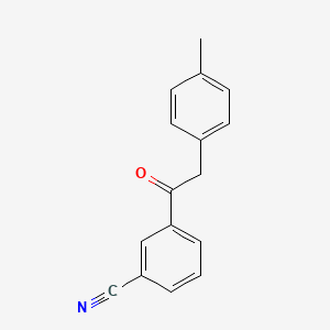 molecular formula C16H13NO B1621308 3-[2-(4-Methylphenyl)acetyl]benzonitrile CAS No. 465514-72-1
