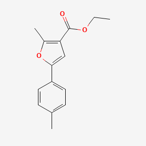 molecular formula C15H16O3 B1621310 ethyl 2-methyl-5-(4-methylphenyl)-3-furoate CAS No. 4302-54-9