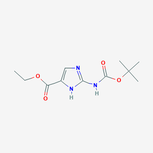molecular formula C11H17N3O4 B1621349 ethyl 2-[(2-methylpropan-2-yl)oxycarbonylamino]-1H-imidazole-5-carboxylate CAS No. 885962-43-6
