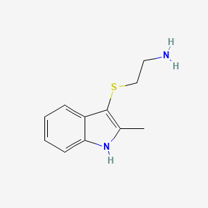 molecular formula C11H14N2S B1621354 2-(2-Methyl-1H-indol-3-ylsulfanyl)-ethylamine CAS No. 61021-66-7