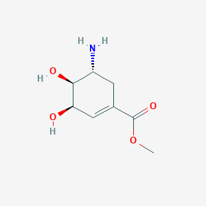 molecular formula C8H13NO4 B162136 methyl (3R,4S,5R)-5-amino-3,4-dihydroxycyclohexene-1-carboxylate CAS No. 135292-63-6