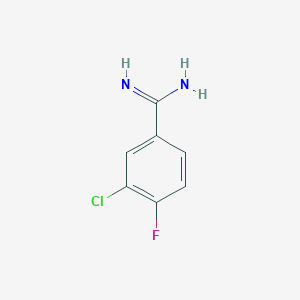 molecular formula C7H6ClFN2 B1621370 3-CHLORO-4-FLUORO-BENZAMIDINE CAS No. 504404-34-6