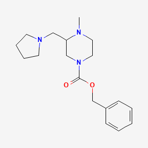 molecular formula C18H27N3O2 B1621425 Benzyl 4-methyl-3-(pyrrolidin-1-ylmethyl)piperazine-1-carboxylate CAS No. 886363-00-4