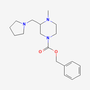 4-Methyl-3-pyrrolidin-1-ylmethyl-piperazine-1-carboxylic acid benzyl ester
