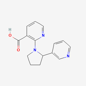 2-[2-(Pyridin-3-yl)pyrrolidin-1-yl]pyridine-3-carboxylic acid