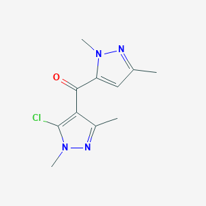 (5-chloro-1,3-dimethyl-1H-pyrazol-4-yl)(1,3-dimethyl-1H-pyrazol-5-yl)methanone