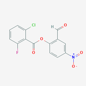 2-Formyl-4-nitrophenyl 2-chloro-6-fluorobenzoate