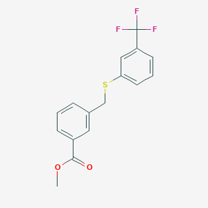 Methyl 3-([[3-(trifluoromethyl)phenyl]thio]methyl)benzoate
