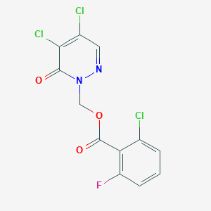 (4,5-Dichloro-6-oxopyridazin-1-yl)methyl 2-chloro-6-fluorobenzoate