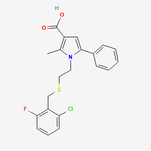 1-{2-[(2-chloro-6-fluorobenzyl)thio]ethyl}-2-methyl-5-phenyl-1H-pyrrole-3-carboxylic acid
