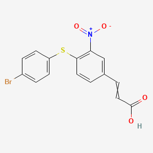 3-{4-[(4-Bromophenyl)sulfanyl]-3-nitrophenyl}prop-2-enoic acid