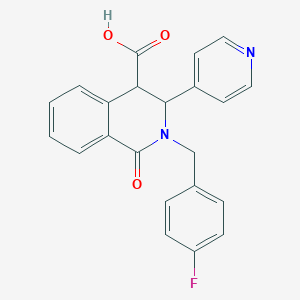 2-(4-Fluorobenzyl)-1-oxo-3-pyridin-4-yl-1,2,3,4-tetrahydroisoquinoline-4-carboxylic acid