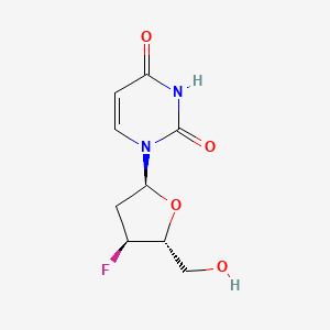 2',3'-Dideoxy-3'-fluoro-alpha-uridine