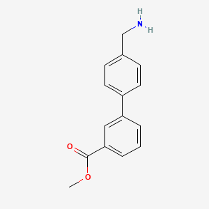 molecular formula C15H15NO2 B1621493 4'-Aminomethyl-biphenyl-3-carboxylic acid methyl ester CAS No. 445492-67-1