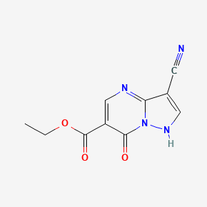molecular formula C10H8N4O3 B1621494 Ethyl 3-cyano-7-oxo-4,7-dihydropyrazolo[1,5-a]pyrimidine-6-carboxylate CAS No. 64689-83-4