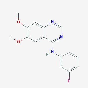 molecular formula C16H14FN3O2 B1621495 N-(3-fluorophenyl)-6,7-dimethoxyquinazolin-4-amine CAS No. 202475-55-6