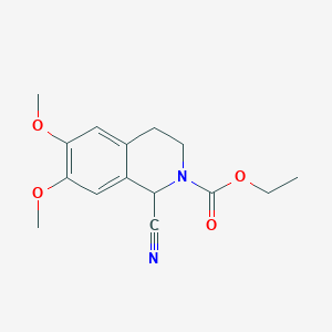 B1621501 1-Cyano-2-ethoxycarbonyl-6,7-dimethoxy-1,2,3,4-tetrahydroisoquinoline CAS No. 68881-59-4