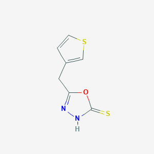 molecular formula C7H6N2OS2 B1621512 5-(3-Thienylmethyl)-1,3,4-oxadiazole-2-thiol CAS No. 262856-02-0
