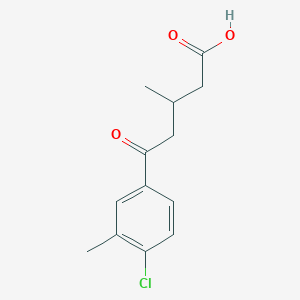molecular formula C13H15ClO3 B1621516 5-(4-Chloro-3-methylphenyl)-3-methyl-5-oxopentanoic acid CAS No. 845781-51-3